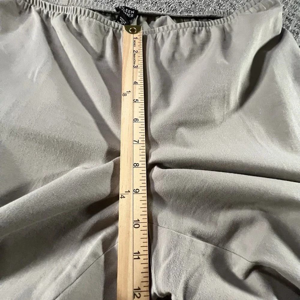 Eileen Fisher Womens L Taupe‎ Side Zip Tapered Pants Elastic Waist Travel Ankle - Picture 6 of 7